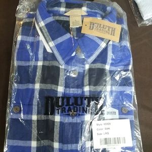 NWT Duluth Trading Plaid Flannel Shirt L